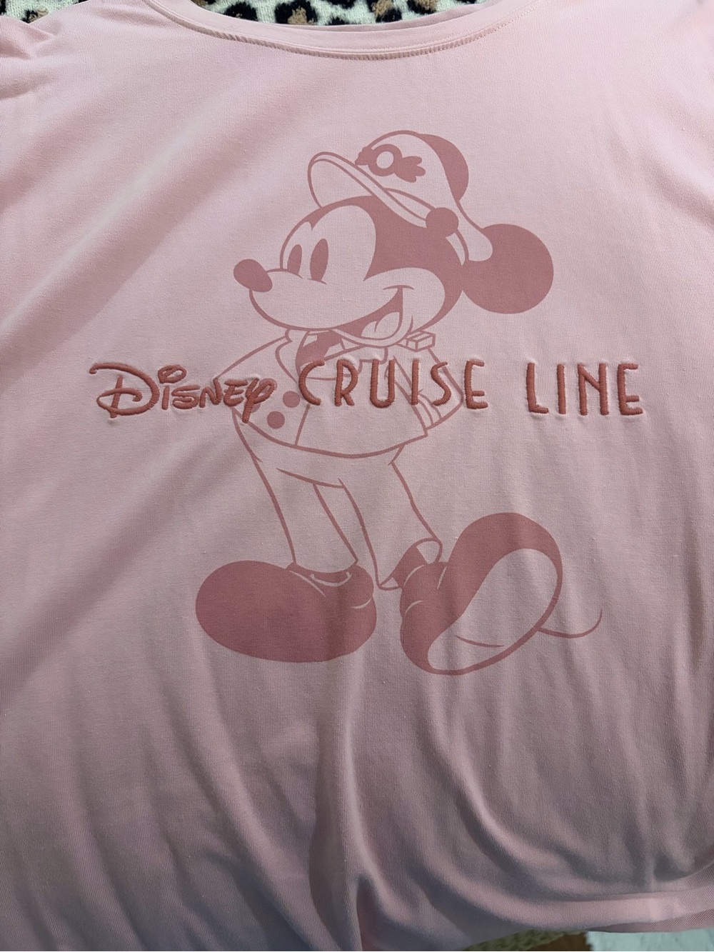 Woman’s 2x Disney Pink Graphic Mickey Cruise Line Short Sleeve Tee